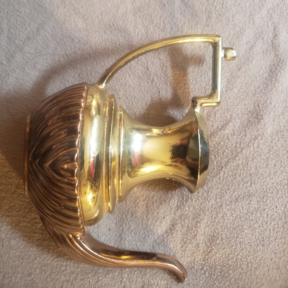 Brass and copper teapot